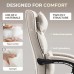 DOWINX Fabric Office Chair, Ergonomic Gaming Computer Chair with Footrest, Lumbar Support, Swivel Wheels for Home, Office - LS-6653F